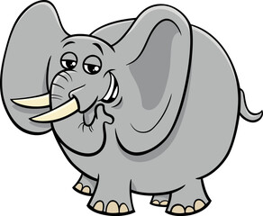 cartoon African elephant wild animal character
