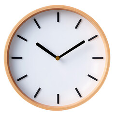 Wall clock isolated on transparent background 