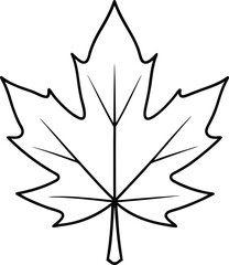 black and white maple leaf