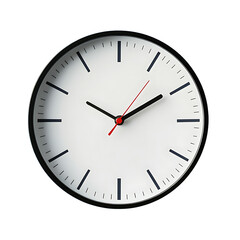 Wall clock isolated on transparent background 