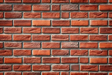 Obraz premium Old red brick wall close up. Texture and background