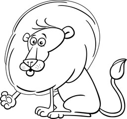 cartoon funny lion wild animal character