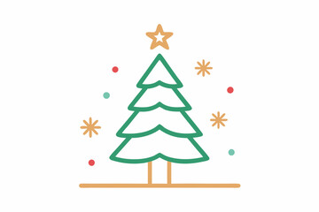 Christmass Tree Minimalistic Design