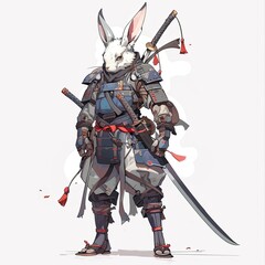 Obraz premium Anime Rabbit Warrior