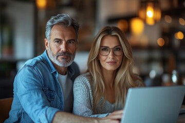 Our plans seem to shaping up. Shot of a mature husband and wife using a laptop together, Generative AI