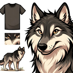 Naklejka premium A Sophisticated and Elegant Wolf: The Logo that Combines High-Quality Craftsmanship and Modern Aesthetic