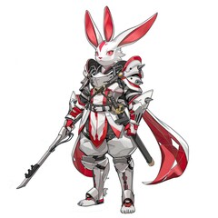 Obraz premium Anime Rabbit Warrior