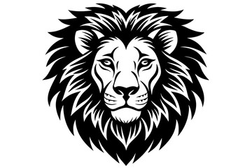 Lion Head Silhouette vector Illustration