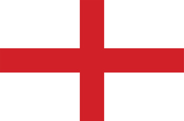 Obraz premium National flag of England. English flag. Vector illustration. 