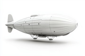 white airship isolated on white background