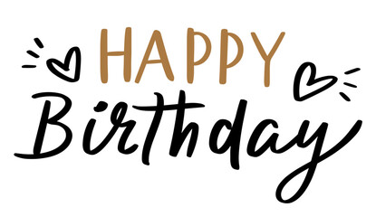 Obraz premium Happy Birthday Handwriting Lettering