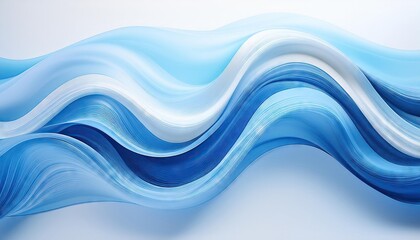 Abstract blue and white dynamic waves