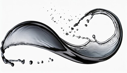  black water or juice wave flow with splatters