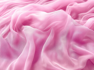 Obraz premium Soft pink fabric draped elegantly on a flat surface creating a delicate texture and inviting appearance