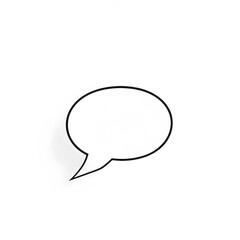 Text bubble cartoon icon illustration on white background. Generative AI