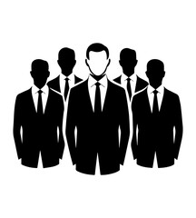 Vector silhouettes of  business people