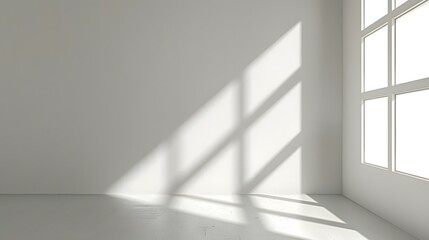 Obraz premium Sunlight Through Window In Empty Room