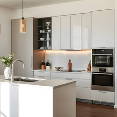 Modern kitchen decoration. Generative AI