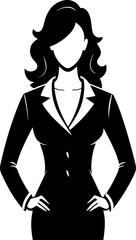 silhouette of a business woman