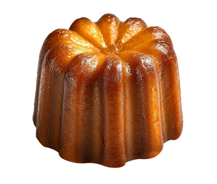 Canele isolated on transparent background