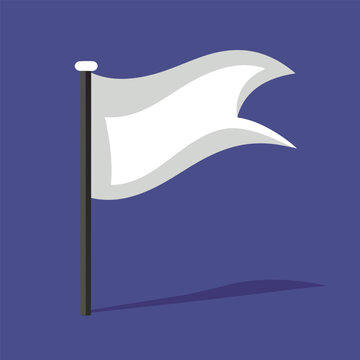 recommend clip art: White Flag Waving Vector Illustration