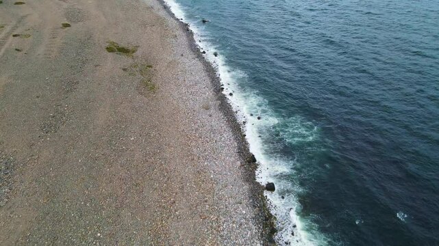 Stone Beach In Larvik Norway 4K Areal