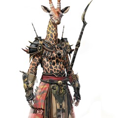 Fototapeta premium Anime Giraffe Warrior