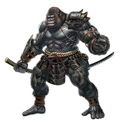 Fototapeta premium Anime Gorilla Warrior