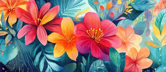 Vibrant Watercolor Floral Illustrations