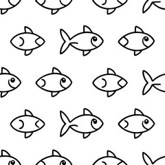 Fish Pattern line art