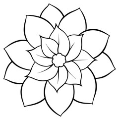 black and white flower