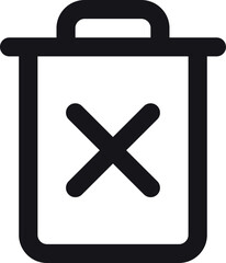 Fototapeta premium Trash not valid icon. Trash not valid vector icon. Vector Eps 10 