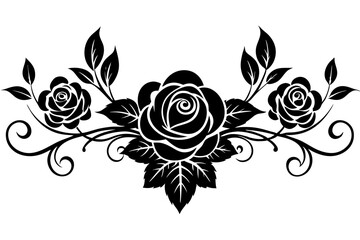 Flower Vintage Baroque Scroll Victorian Frame Border Vector Illustration