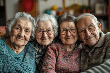 Group of Elderly Couples, Generative AI