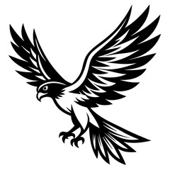 A dynamic hawk with sharp wings.