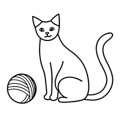 black cat with a ball