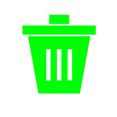 trash bin icon vector simple design illustration 