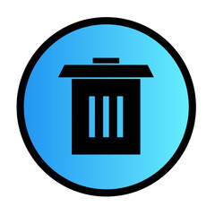 trash bin icon vector simple design illustration 