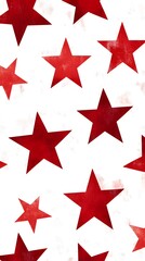 Obraz premium Red Stars on White Background, Abstract Image, Texture, Pattern, Wallpaper, Cover and Screen of Smartphone, Cell Phone, Computer, Laptop, 9:16 and 16:9 Format
