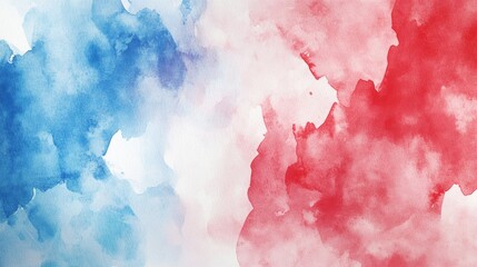Vibrant watercolor patriotic collection inspired by flag colors ideal for fostering a festive spirit or expressing national pride during challenging moments Design your own distinctive artwork to