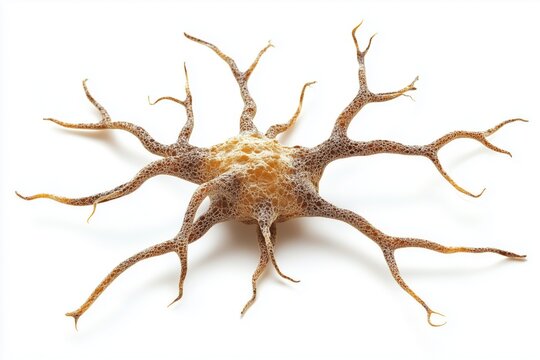 nerve cells nodes isolated on white background