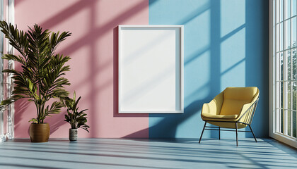 Fototapeta premium Colourful living room Chic Luxe Interior Design Style