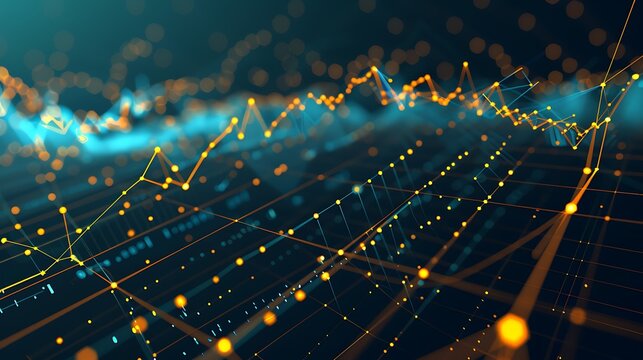Create a scatter plot with data points ascending diagonally, illustrating the connection between rising stock prices and heightened trading volumes, signaling increased investor participation.