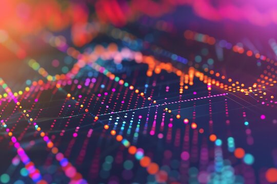 Design a scatter plot where the dots form a diagonal upward pattern, illustrating a strong positive correlation between stock prices and trading volumes, signaling rising investor interest.