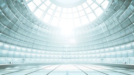 Naklejka premium Modern Architecture with Glass Dome Ceiling
