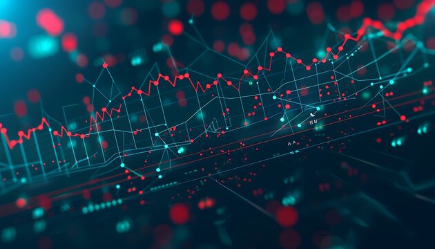 Scatter plot illustrating a strong upward trend between stock prices and trading volumes, with dots forming a clear diagonal pattern, indicating increased investor engagement.