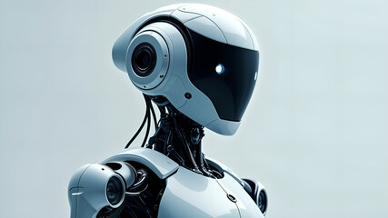 blue screen robot head