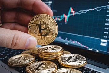 Bitcoin Investment and Cryptocurrency Trading Concept