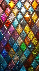 Fototapeta premium Colorful Diamond Shaped Glass Mosaic.