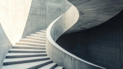 Fototapeta premium Spiral Staircase in Modern Architecture